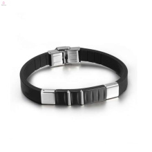 2018 316L stainless steel jewelry, Wholesales Mens Leather bracelet